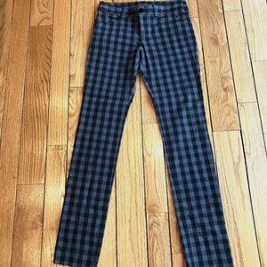 H & M DIVIDED WOMEN'S CHECKERED PANT - BLACK & GREY - SIZE 6